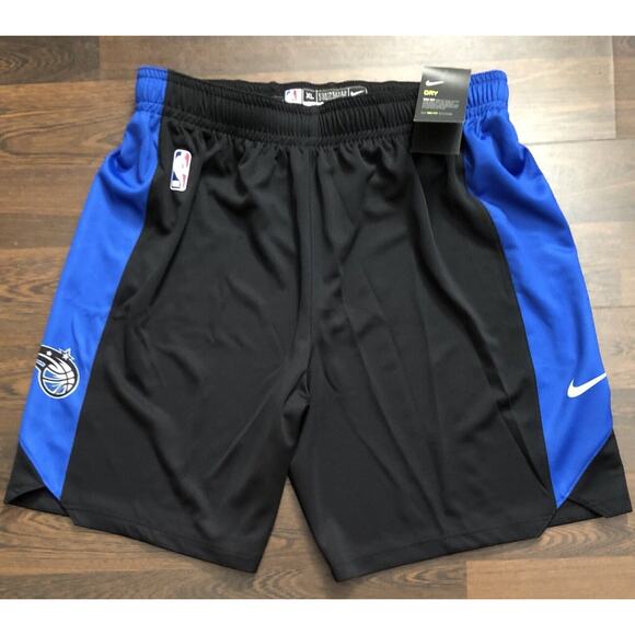 NIKE NBA Orlando Magic Black Blue Practice Shorts Men Size XL AJ5097-010 NWT - Picture 1 of 14